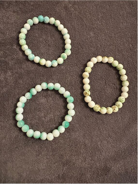 Unbranded Beaded Bracelet Trio Multi-color Set 22